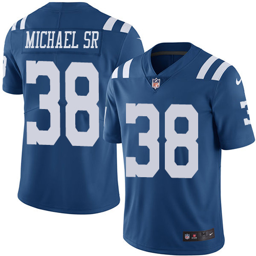 Indianapolis Colts #38 Limited Christine Michael Sr Royal Blue Nike NFL Youth Rush Vapor Untouchable Jersey